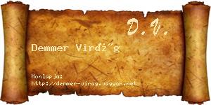 Demmer Virág névjegykártya
